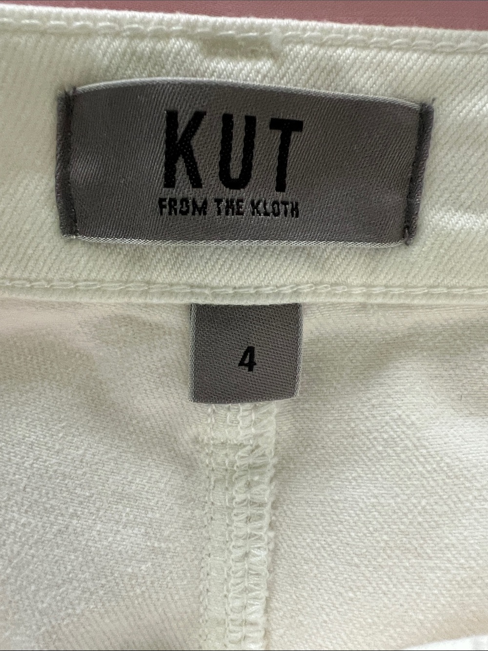Kut From the Kloth Women's Meg Wide Leg with Zipper Pocket in Off White Size 4 - Picture 7 of 8